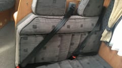 Bürstner Family Camper 4 persons, with bicycle carrier.