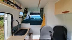 Boxer XL for tall people, surf camper with large garage