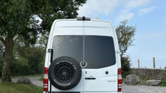 Fully off-grid Mercedes Sprinter conversion with offroad tyres