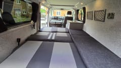Automatic VW Transporter T6 with Pop Top King Size Bed and Storage