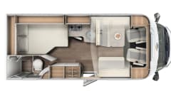 5 – Spacious and luxurious 3-person camper with lots of room to move!
