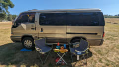 The Golden Ticket – *UNIQUE* Nissan Homy modern retro campervan for the simple life