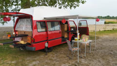 Super cool retro bus camper