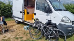 Off-grid self-built camper van