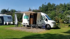 Cozy compact camper where pets are allowed