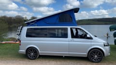 Hayes – LWB 4 Berth VW Transporter with 'king size' bed & pop top