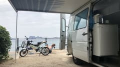 Campino – Camper with e-motorcycle + Stand up Paddle -30% discount possible