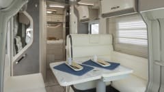 Luxury camper with queen bed and air conditioning