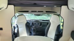 Luxury mobile home with spacious beds and a very large garage