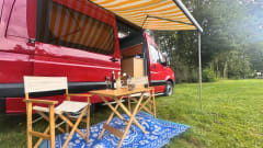 Nice red camper van 