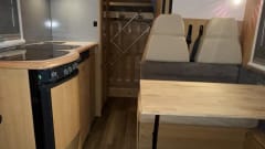 Fiat alcove camper with bunk beds and double bed and roof air conditioning 