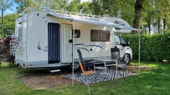 Wonderfully spacious and neat family camper for rent