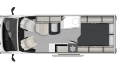 Vehicle 4 – The Expedition 68XL campervan, ideal touring van for a couple 