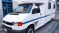 Semi integral camper