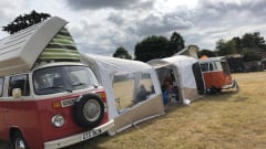 Roses – Vintage Devon 4 berth Volkswagen Camper 1981 - Relaxing Camping Classic 