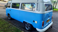 Carlos the camper – VW T2 Bay window Carlos the Camper the Blue Bay :-) 