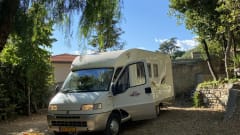 Comfortable retro touring camper.