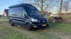 Beautiful 2-person Ford camper van from 2023 with luxurious furnishings