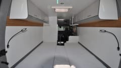 Fully equipped 2-person Renault camper van with bed up to 175 x 205 cm