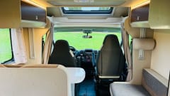 Koosje – Luxury Camper (5 persons) Lengthwise and lifting bed L-seat