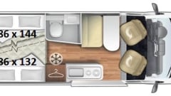 Jessie – Jessie, Camperbus Roller Team 4P, nice and compact and yet luxurious, shower and toilet