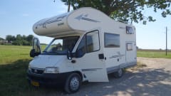 Family camper with bunk bed