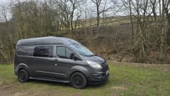 Big grey – 2 berth Ford Transit Custom campervan *HOT water + shower point* RIB Bed
