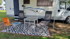 Wonderfully spacious and neat family camper for rent