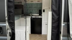 Bob – Peugeot bus camper (extra long comfortable bed)