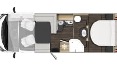 Pegaso  – Splendido camper di classe A - 4 posti letto - 5 cinture di sicurezza, Pegaso 740 
