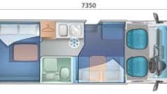 747 – RollerTeam 747 Luxus-Wohnmobil mit 6 Schlafplätzen