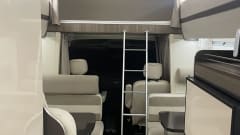 Spacious 7-person Rimor alcove family camper from 2019