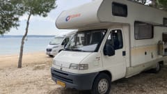 6p family camper with bunk beds