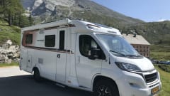 Luxurious young camper with many extras