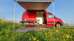 Firefly – The bus camper with a large comfy bed & easy to drive