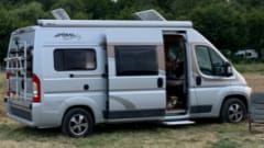 Compact Pössl 2Win factory-built bus camper (dog allowed)