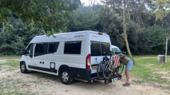 Brand new off-grid campervan with lengthways beds