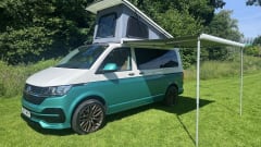 Loch & Leaf – Volkswagen Transporter T6.1 di lusso ︱Esplora la Scozia con stile ︱Completamente equipaggiato