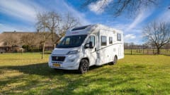Beautiful Dethleffs semi-integrated camper