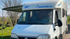 Beautiful fiat camper with solar panel