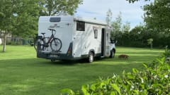 Time-Out – Ford Semi-Integrated Camper With Tow Bar, Bicycle Carrier And Large Garage