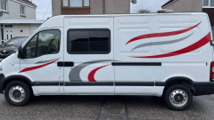 Movano – 2 berth Vauxhall Movano campervan with many extras!