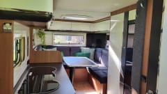 LMC integrated camper with round seating from 2018