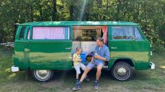 3-seater Volkswagen campervan from 1973
