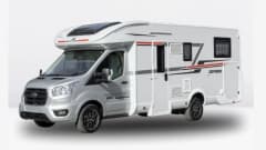 2026 5 berth - Auto / 2 cabins  – New Zefiro 696  auto - Wi-Fi / Rear double bed.