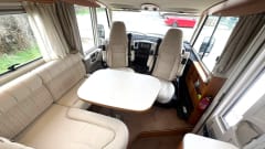 Ellen Mae  – Luxurious and spacious high end 4 berth Hymer A Class Motorhome