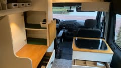 Atmospheric bus camper