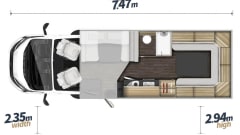LUX 6 berth & 5 seatbelts – WiFi, 2 TV's, Pets ✅, Bikes ✅, Table & Chairs