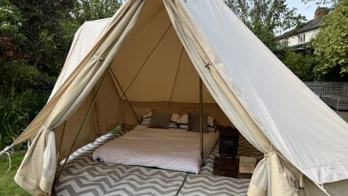 Carol – 2019 VW T6 Caravelle, 4 berth + a cosy bell tent & stove!