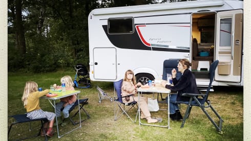 Bürstner semi-integrated with all comfort and amenities.